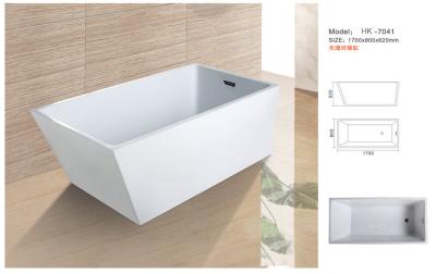 Chine Modern Bathtub,Acrylic bathtub white color,Bathtub, seamless Bathtub. HK-7041 Size:170X80X62CM à vendre