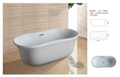 Chine Modern Bathtub,Acrylic bathtub white color,seamless Bathtub. HK-7048 Size:170X80X62CM à vendre