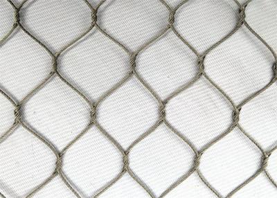 Chine 2 millimètres câble tricoté flexible Mesh For Animal Cages d'acier inoxydable de sécurité de zoo de 50mm x de 90mm à vendre