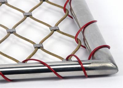 China High Strength Beauty Ferruled Stainless Steel Knotted Rope Mesh 7*19 for sale