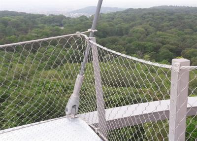 China Custom Made Architectural Railing Wire Rope Mesh For Bridges Pedestrian Walkways for sale