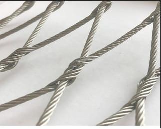 China 30x30mm 2.0mm Stainless Steel Wire Rope Mesh For Zoo Enclosure for sale