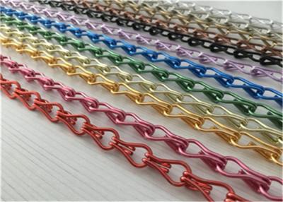 China 1.7mm Metal Chain Link Door Curtain Aluminium Alloy Colorful Indoor Decoration for sale