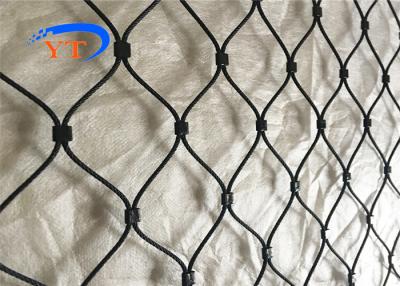 China 7*7 Architectural Crimped Stainless Steel Cable Net Metal Wire Rope Mesh Netting for sale