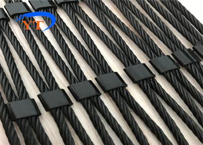 China AISI304 atan con alambre la malla negra de la cuerda de alambre de la virola del óxido de los recintos 2.0m m de la jaula en venta