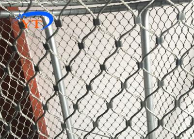 中国 SS304動物園の金網の耐食性4.0mmのステンレス鋼 ワイヤー ロープの編まれた網 販売のため