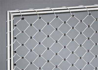 China SUS316L 304 Stainless Steel Woven Wire Mesh 7x7 Protective Knitted Rope Mesh For Balcony for sale