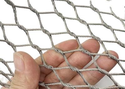 China 1.2mm 7*7 25mm Zoo Wire Mesh 316L Flexible Stainless Steel Cable Netting for sale