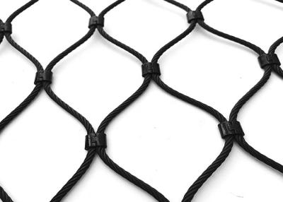 China Aisi 304 316 Black Oxide Wire Rope 4.0mm Stainless Steel Wire Aviary Mesh 200x200mm for sale