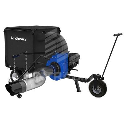 China 180 Gallons Capacity Tow Behind Leaf Vacuum Blower Manual Starting for sale