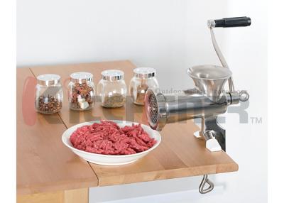 중국 W / 2개의 분 #10 당 자르는 판 수동 고기 저미는 기계 스테인리스 198lbs 판매용