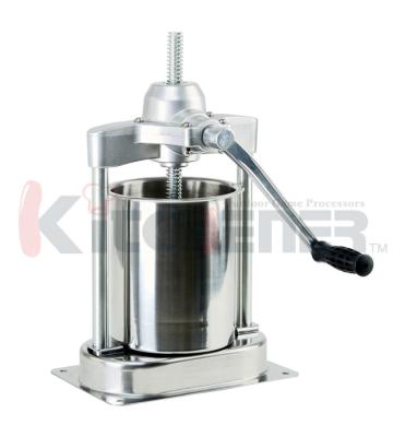 China Stainless Steel Homemade Manual Sausage Stuffer Filler With Front Locking Cylinder for sale