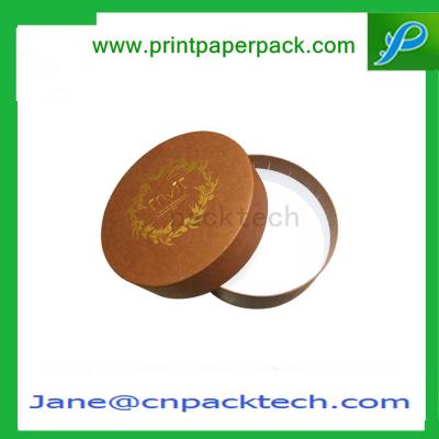 China Custom Luxury Flower Ribbon Packaging Round Hat Tube Paper Gift Packing Cardboard Box for sale