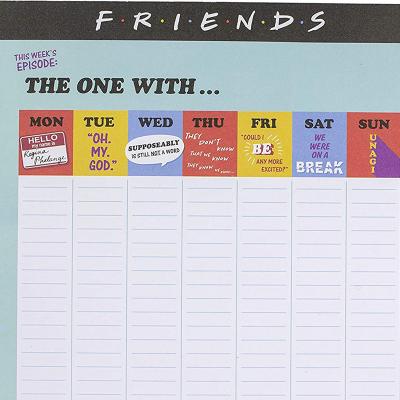 China Friends TV Show Order Pad Desk Planner Notepad For Fun People Pop 52 Lined Sheet for sale