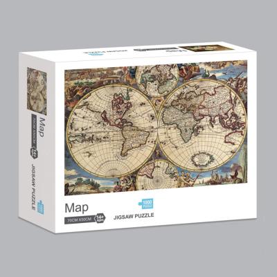 China Cardboard Map 1000 Pcs Jigsaw Puzzle Games For Adults Custom Printing OEM for sale