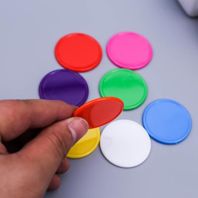 China Custom Colored Round Plastic Bingo Chips Coins Set For Board Game for sale