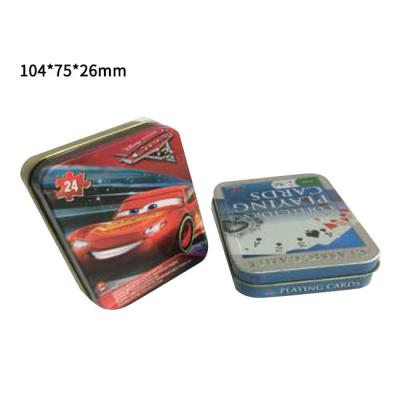 China FSC 54pcs Playing Cards Tea Tin Cans Packaging Container Customized for sale