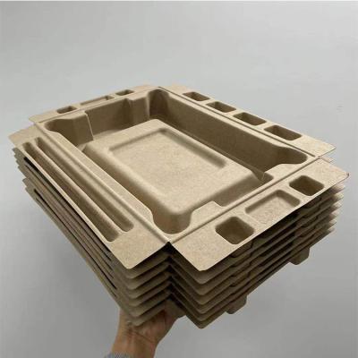 China Custom Moulded Biodegradable Pulp Paper Packaging Insert Tray for sale