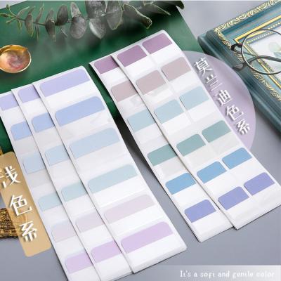China Morandi Sticky Notepads And Stationery Index Tab Labels Sticker for sale