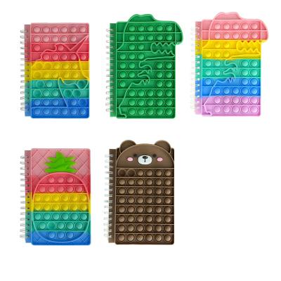 China A6 A5 Silicone Cover Notepads And Stationery Push Bubble Notebook for sale