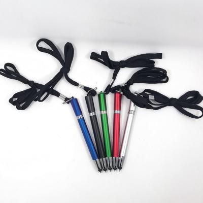 China Retractable Lanyard Pen Officeworks For Teacher Black Blue for sale