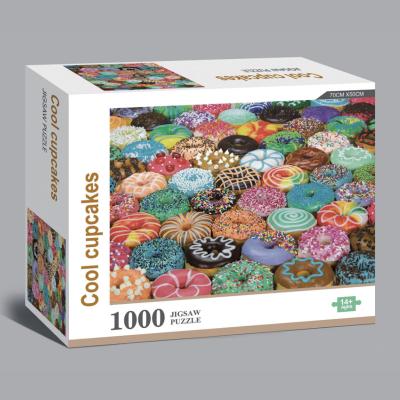 China Personalized 1000 Pieces Donuts Childrens Jigsaw Puzzles Games For Adults for sale