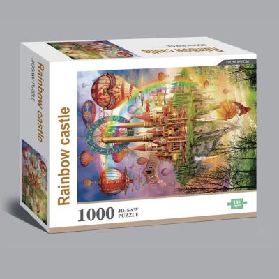 China 1000 Pieces Cardboard Rainbow Jigsaw Puzzle IQ Game ASTM Certificated for sale
