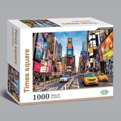 China Caja de regalo del rompecabezas de Time Square 1000pcs de la ciudad de NY en venta