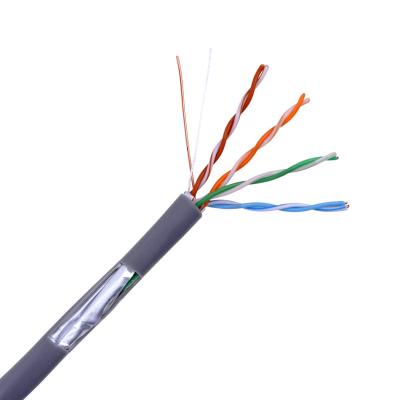 China Drain Wire 1/0.5bc PVC Cover Material Cat5e 4 Pair Lan Cable for Speed Data Transfer for sale