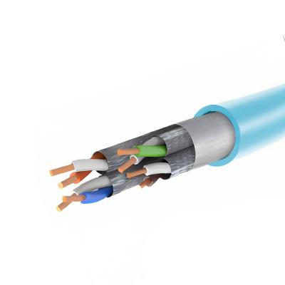 China BC Copper Inner Conductor Cat8 LAN Cable with 8 Conductors and 8.1mm Jacket Diameter for sale