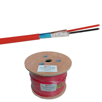 China 2C 1.0mm2 Solid Copper Conductor Red PVC Fire Alarm Cable for Commercial Buildings for sale