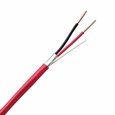 China Fire Alarm Cable 1000 ft Plenum PV PVC Red PVC 2 Conductors with Bare Copper Wire for sale