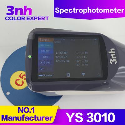China YS3010 Portable Color Spectrophotometer 3NH SCI SCE Liquid / Powder Color Difference Delta E for sale
