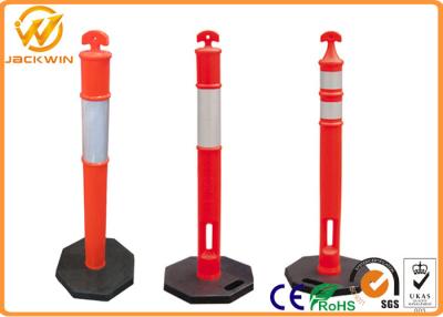 China Flexible Reflective Traffic T - TOP Delineator Post for Road Safety Fluorescent Orange for sale