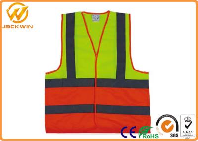 China Polyester Safe Reflective Strap Vest , Adjustable Custom High Visibility Vests  for sale