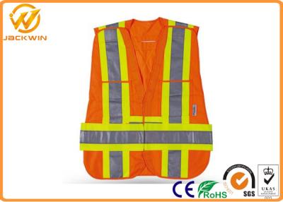China Fluorescent Orange Reflective Safety Hi Vis Mesh Vests for Warning Protection for sale