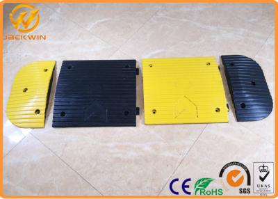 China Yellow Jacket Durable Parking Lot Bumpers Rubber UV resistant 500 * 400 * 50 mm for sale
