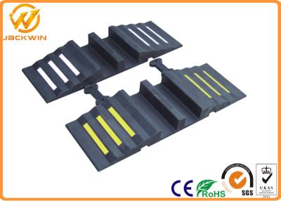 China 2 Channel Rubber Fire Hose Protection Ramp Modular High Impact 20 Ton Weight Capacity for sale