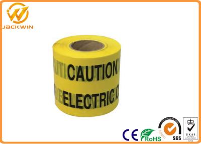 China Underground Warning Yellow Black Warning Tape ,  Adhesive Danger Barricade Tape for sale