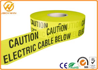 China Rayas amonestadoras amarillas y negras para el cable eléctrico de la precaución amonestadora de la seguridad abajo en venta