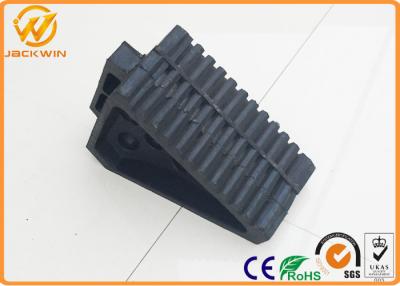 China Light Weight Recycled Solid Rubber Wheel Stopper Anti Corruption 235*115*175 mm for sale