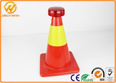 China Anti Theif Traffic Safety Cones Mini LED Warning Light Powered by Solar Batteries for sale