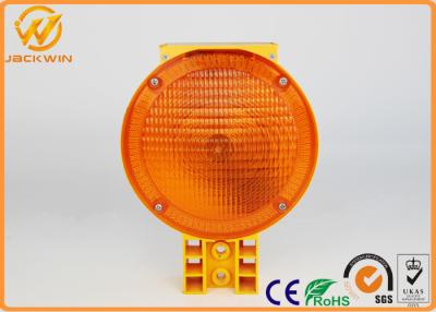 China Orange Blinking 932 LED Solar Powered Barrier Warning Lights With CE Certificate for sale