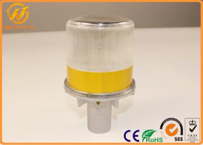 China Aluminum Safety Solar Led Flashing Warning Lights White / Yellow / Red / Blue for sale
