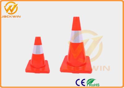 China 300mm / 450mm / 700mm Construction TPE Traffic Safety Cones Orange for sale