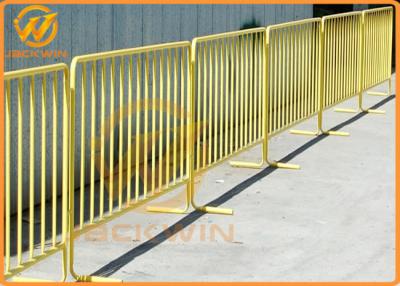 China Road Safety Flat Foot Metal Galvanized Crowd Control Temporary Pedestrian Barrier for sale