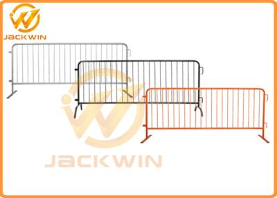 China Hot - Dipped Galvanised Flat Feet Traffic Metal Crowd Control Pedestrian Barrier for sale