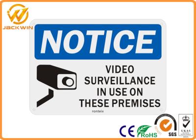 China High Visibility Reflective Traffic Warning Signs Rectangle 24h Video Surveillance Sign for sale