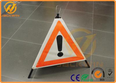 China Customized Reflective Warning Triangle Construction Folding Triangle Warning Sign for sale