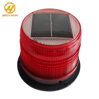 China Solar PC Red Rotating Flashing Beacon Light Diameter 18*14cm Hot Compression Resistance for sale